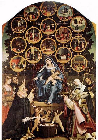 Lorenzo Lotto Madonna of the Rosary oil painting image